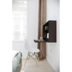 Slim Small Wall Mounted Secretary Desk Black - Nexera -Baxton Studio Shop GUEST fd046ee8 2019 4c29 b13f bb8ef72bd0ae