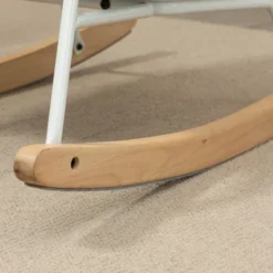 HOMCOM Accent Rocking Chairs, Upholstered Nursery Glider Rocker, Modern Armchair, Wingback Chair For Living Room And Bedroom, Gray -Baxton Studio Shop GUEST fd07da6f 7d99 4976 b4d7 03a669c62ad8