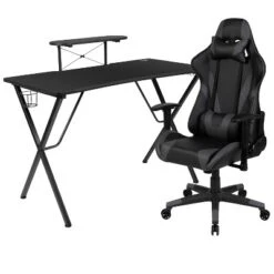 Flash Furniture Gaming Desk And Reclining Gaming Chair Set With Cup Holder, Headphone Hook, And Monitor/Smartphone Stand -Baxton Studio Shop GUEST fd0d6d56 9bce 4755 a662 e332e4fde4f5