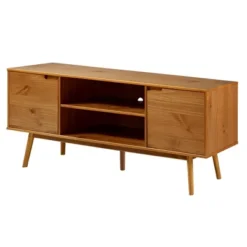 Solid Wood Mid-Century Modern TV Stand For TVs Up To 65" - Saracina Home 26 Solid Wood Mid-Century Modern TV Stand For TVs Up To 65" - Saracina Home -Baxton Studio Shop GUEST fd509bbf 79ac 4220 8d53 15707906feef