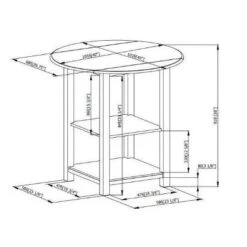 3pc Bonham Counter Extendable Dining Table - Linon -Baxton Studio Shop GUEST fde7dd6f 2472 4753 bf3a 520a95c058e9