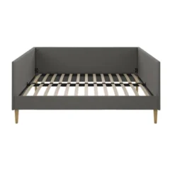 Queen Fabio Mid-Century Daybed Queen Gray Linen - Room & Joy -Baxton Studio Shop GUEST ff2f9ed0 242b 4e5c abeb a908297f16d0