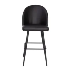 Merrick Lane Set Of 2 Modern Armless Barstools With Contoured Backs, Steel Frames, And Integrated Footrests -Baxton Studio Shop GUEST ff7cb93c 0952 4df9 ab62 47569130a50e