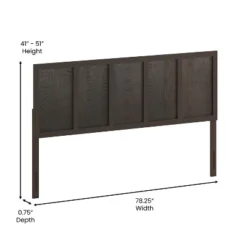 Flash Furniture Oliver Paneled Wooden Adjustable Headboard For Universal Metal Bed Frames -Baxton Studio Shop GUEST ff812880 9176 4dc2 9048 91f7efd3b188