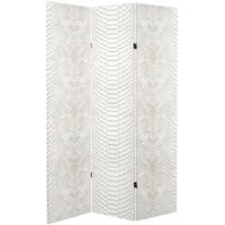 6" Double Sided Snake Print Canvas Room Divider - Oriental Furniture 9 6" Double Sided Snake Print Canvas Room Divider - Oriental Furniture -Baxton Studio Shop GUEST ff8efa7d 2971 44b6 801b 484782394b41