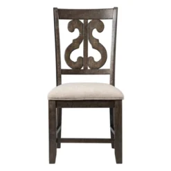 Stanford Wooden Swirl Back Chair Brown - Picket House Furnishings